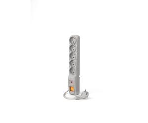 Regleta protectora contra sobretensiones Acar F5 de 5,0 m, color gris