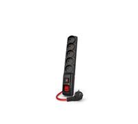 Regleta protectora contra sobretensiones Acar F5 POWER de 5 m, color negro.