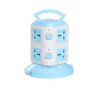 Regleta protectora contra sobretensiones con 3 puertos USB y 20 enchufes universales, cable de 2 metros (6,6 pies) - Estación de carga vertical