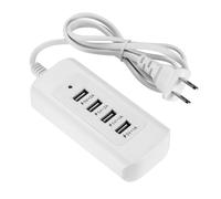 Regleta protectora contra sobretensiones con 4 puertos USB, cable de extensión de 1,2 m, adaptador para smartphones y tabletas, ideal para el hogar
