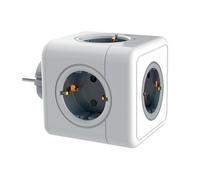 Regleta q-connect de cubo enchufe multiple power cube 5 en 1 cable de 1,4 mt 5 tomas de corriente 75x75x112mm - KF19048