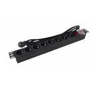 Regleta rack 19' bns 1520 con interruptor ? 8 tomas schuko, 16a, pro