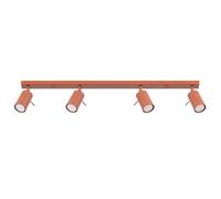 Regleta Ring 4 focos orientables con envío gratis Rojo Ocre