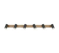 Regleta Robby (L x An x Al: 115 x 6 x 13,5 cm, 35 W, Negro y marrón, GU10)