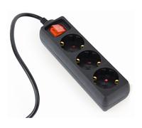REGLETA SAI GEMBIRD 3 SCHUKO INTER CON FUSIBLE 10 A ENC C14 CABLE 0 6 M NEGRO