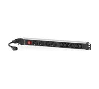Salicru Regleta PDU para rack 19 pulgadas SPS 4F+6F – 4 tomas Schuko + 6 tomas C13/C14 con interruptor