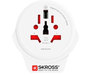 Regleta Skross 1.500266 1 Toma Universal USB-A 2,4A Adaptador Europa Blanco