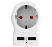 Regleta Skross 1500281 1 Toma Tipo B 2 USB-A 2,4 A Adaptador Europa a EEUU
