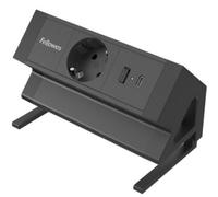 Regleta Fellowes 100137172 1 Toma Tipo F 2 USB (A y C) 2 m Interior Negra