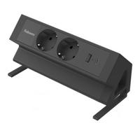 Regleta fellowes sobremesa 1 toma + usb a c negro - 100137182