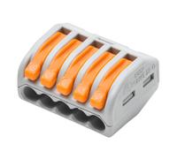 Regletas de palanca 5 vías 0,08-4mm wago 10 uds