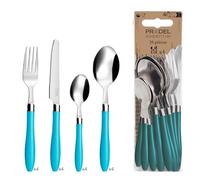 Reglisse Cubiertos, Acero Inoxidable, Turquesa, 8x6x27 cm, 16 Unidades