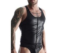 Regnes Fetish Planet Wetlook Men's camiseta sin mangas - Negro 189 ml