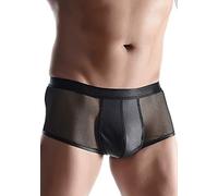 Regnes Fetish Planet Wetlook & mesh Pantalones cortos de hombre - Negro 65 ml
