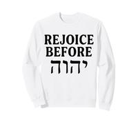 Regocíjate Ante YHWH Diseño de Las Escrituras del Día de la Fiesta Hebrea Sudadera