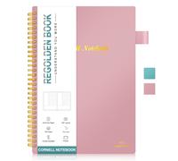 Regolden-Book Cornell Notas Notebook Estudio Tomado del sistema Notebooks Spiral Supeman College de cuaderno gobernado Steno Pads para la universidad