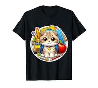 Regreso a clases Scottish Fold Cat Niños Niñas Estudiante Niños Camiseta
