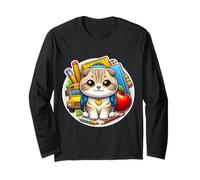 Regreso a clases Scottish Fold Cat Niños Niñas Estudiante Niños Manga Larga