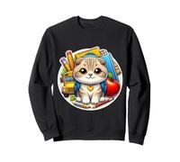 Regreso a clases Scottish Fold Cat Niños Niñas Estudiante Niños Sudadera