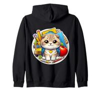 Regreso a clases Scottish Fold Cat Niños Niñas Estudiante Niños Sudadera con Capucha