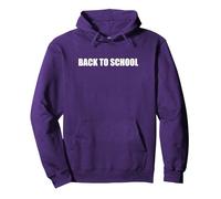 Regreso a Clases Sudadera con Capucha, Unisex para Adultos, Morado, L