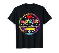 Regreso a la escuela 2do grado Dream Team Teacher Care Love Floral Camiseta