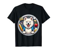 Regreso a la escuela American Eskimo Dog Boys Girls Dueño Estudiante Camiseta