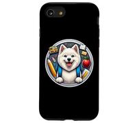 Regreso a la escuela American Eskimo Dog Boys Girls Dueño Estudiante Carcasa para iPhone SE (2020) / 7 / 8