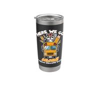 Regreso a la escuela Aquí vamos otra vez Quiero decir Bienvenido de nuevo maestro Vaso térmico de acero inoxidable de doble pared