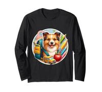 Regreso a la escuela Australian Terrier Dog Boy Niñas Estudiante Niños Manga Larga