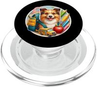 Regreso a la escuela Australian Terrier Dog Boy Niñas Estudiante Niños PopSockets PopGrip para MagSafe