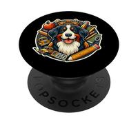 Regreso a la escuela Bernese Mountain Dog Boys Girls Dueño Niño PopSockets PopGrip Adhesivo