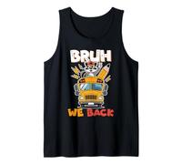 Regreso a la escuela Bruh We Back Raccoon Primer día de clases Camiseta sin Mangas