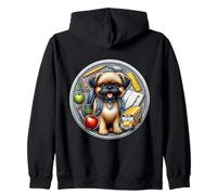 Regreso a la escuela Bruselas Griffon Dog Niños Niñas Dueño Estudiante Sudadera con Capucha