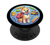 Regreso a la escuela Canaan Dog Boys Girls Student Kids Owner Nuevo PopSockets PopGrip Adhesivo