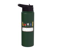 Regreso a la escuela Cartoon Dancing School Supplies Stainless Steel Insulated Water Bottle