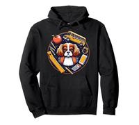 Regreso a la escuela Cavalier King Charles Spaniel Perro Niños Niñas Sudadera con Capucha