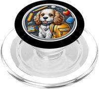 Regreso a la escuela Clumber Spaniel Perro Niños Niñas Estudiante Niños PopSockets PopGrip para MagSafe