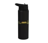 Regreso a la Escuela Conductor de Autobús Latido Divertido Stainless Steel Insulated Water Bottle