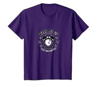 Regreso a la Escuela: Despiértame Cuando la Escuela está sobre el Humor Camiseta, Niños, Morado, 10 años