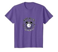 Regreso a la Escuela: Despiértame Cuando la Escuela está sobre el Humor Camiseta, Niños, Morado Jaspeado, 8 años