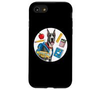 Regreso a la escuela Gran Danés Perro Niños Niñas Propietario Niño Estu Carcasa para iPhone SE (2020) / 7 / 8