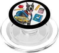 Regreso a la escuela Gran Danés Perro Niños Niñas Propietario Niño Estu PopSockets PopGrip para MagSafe