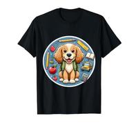 Regreso a la Escuela Inglés Cocker Spaniel Perro Niños Niñas Dueño Camiseta gráfica económica, Hombre, Negro, M