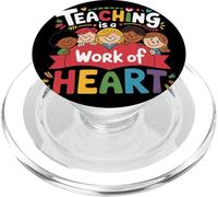 Regreso a la Escuela, La enseñanza es una Obra de Heart Teacher 2025 PopSockets PopGrip para MagSafe