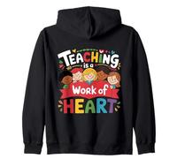 Regreso a la Escuela, La enseñanza es una Obra de Heart Teacher 2025 Sudadera con Capucha