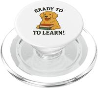 Regreso a la escuela lindo perro listo para aprender sonrisa estudiante PopSockets PopGrip para MagSafe