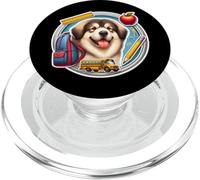 Regreso a la escuela Mastín tibetano Perro Niños Niñas Estudiante Niños PopSockets PopGrip para MagSafe