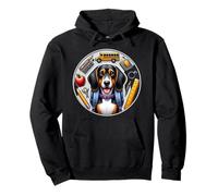 Regreso a la escuela negro y marrón Coonhound Dog Boys Girls Kids Sudadera con Capucha