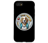 Regreso a la escuela Retriever de revestimiento plano Perro Niño Niña Dueño Niños Carcasa para iPhone SE (2020) / 7 / 8